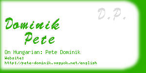 dominik pete business card